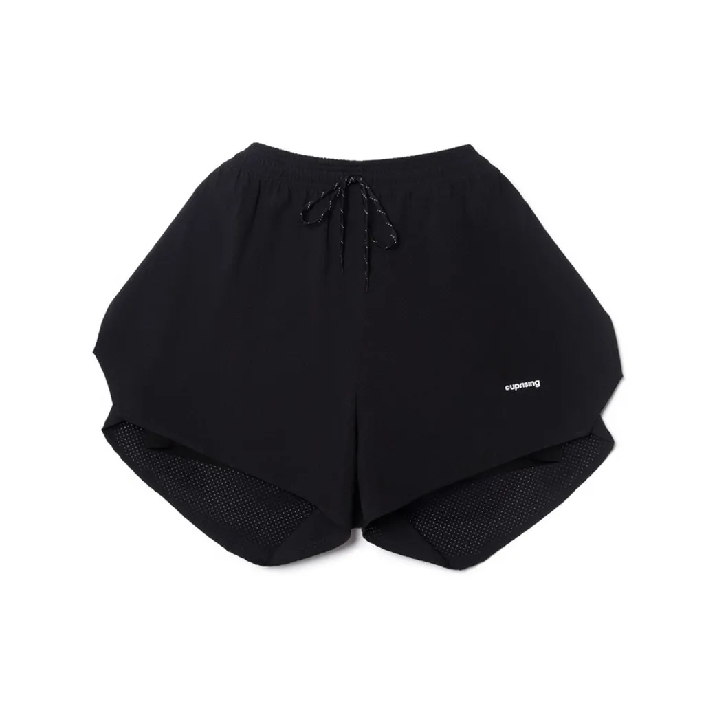 4 Inch Running Shorts Performance with Tights Black