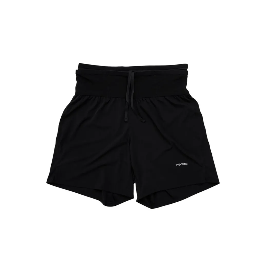Running Shorts Men with Belt Black