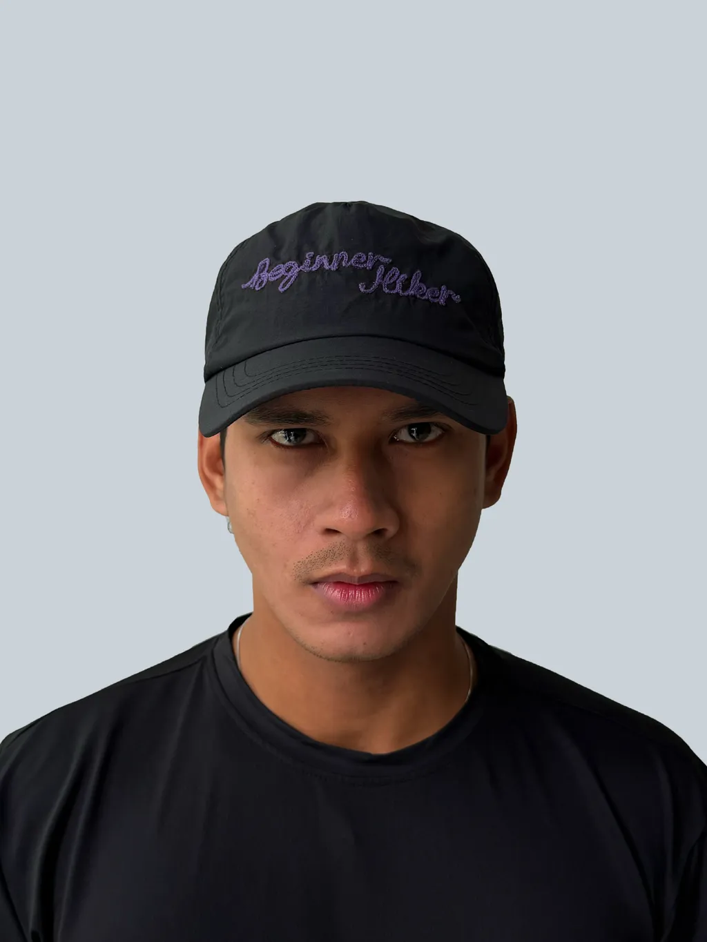Beginner Hiker Trucker Cap Black Purple