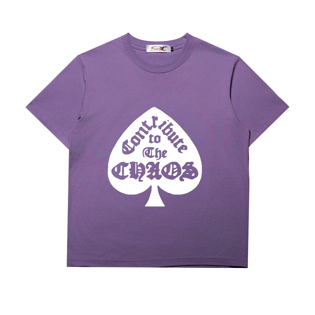 Ace of Chaos Cotton T-Shirt Deep Purple